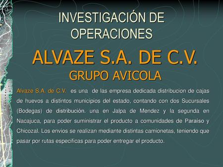 INVESTIGACIÓN DE OPERACIONES
