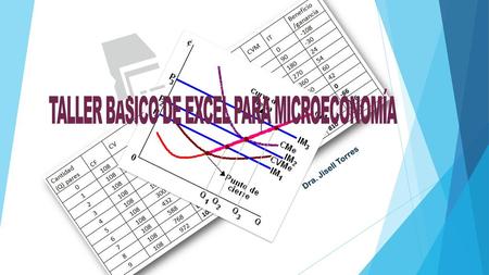 TALLER BÁSICO DE EXCEL PARA MICROECONOMÍA