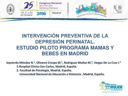 INTERVENCIÓN PREVENTIVA DE LA DEPRESIÓN PERINATAL