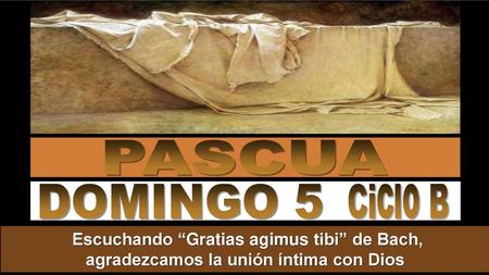 PASCUA DOMINGO 5 Ciclo B Escuchando “Gratias agimus tibi” de Bach, agradezcamos la unión íntima con Dios.