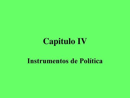 Instrumentos de Política