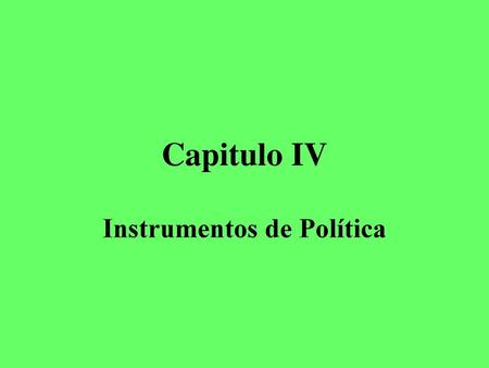 Instrumentos de Política