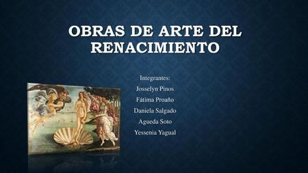 Obras de arte del renacimiento