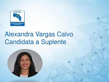Alexandra Vargas Calvo Candidata a Suplente