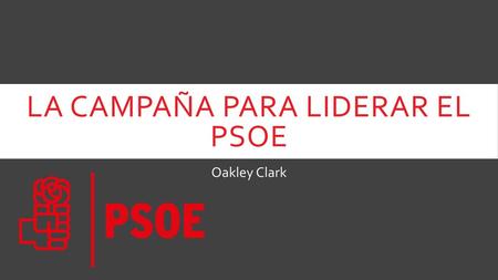 La Campaña para liderar el psoE