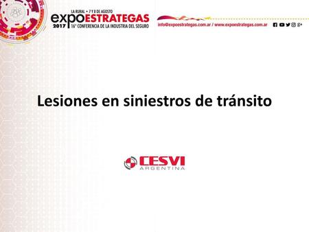 Lesiones en siniestros de tránsito