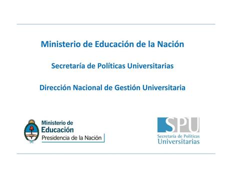 Dirección Nacional de Gestión Universitaria