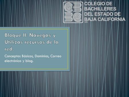 Bloque II: Navegas y Utilizas recursos de la red.