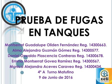 PRUEBA DE FUGAS EN TANQUES