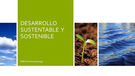 DESARROLLO SUSTENTABLE Y SOSTENIBLE