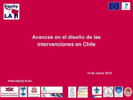 Avances en el diseño de las intervenciones en Chile
