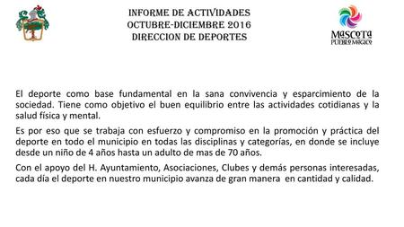 INFORME DE ACTIVIDADES