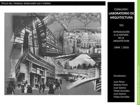LABORATORIO DE ARQUITECTURA