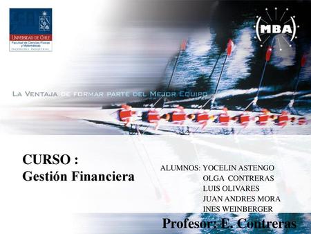 CURSO : Gestión Financiera