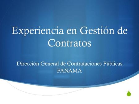 Experiencia en Gestión de Contratos