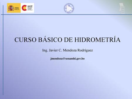 CURSO BÁSICO DE HIDROMETRÍA