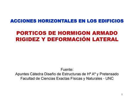 ACCIONES HORIZONTALES EN LOS EDIFICIOS