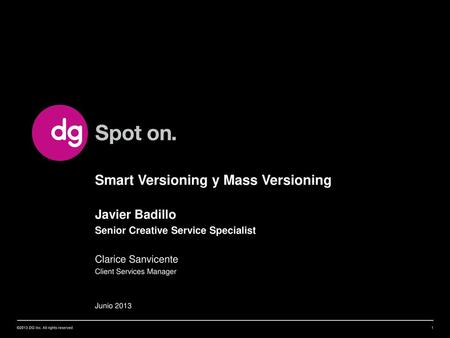 Smart Versioning y Mass Versioning
