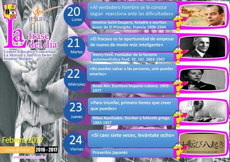20 Lunes Martes Miércoles Jueves Viernes