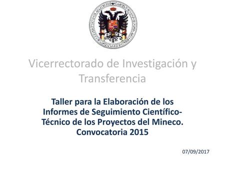 Vicerrectorado de Investigación y Transferencia