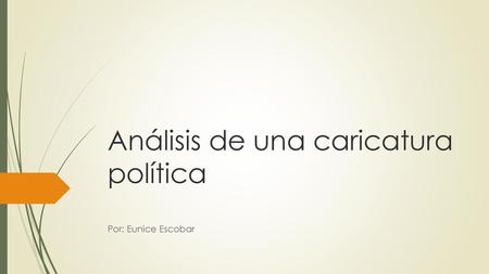 Análisis de una caricatura política