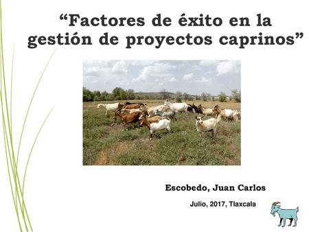 “Factores de éxito en la gestión de proyectos caprinos”