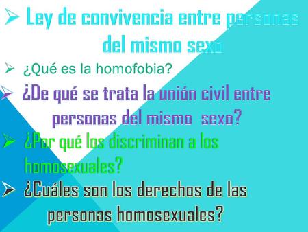 Ley de convivencia entre personas del mismo sexo