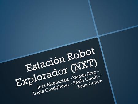 Estación Robot Explorador (NXT)