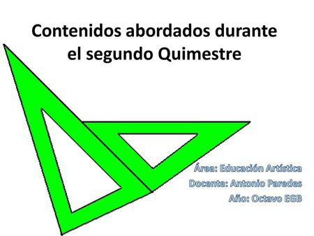 Contenidos abordados durante el segundo Quimestre