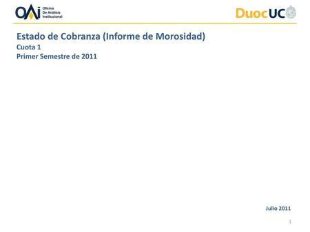 Estado de Cobranza (Informe de Morosidad)