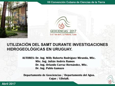 VII Convención Cubana de Ciencias de la Tierra