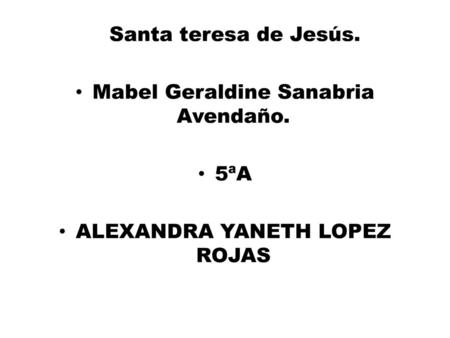 Mabel Geraldine Sanabria Avendaño.