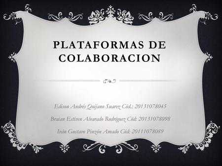 PLATAFORMAS DE COLABORACION