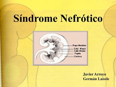 Síndrome Nefrótico Javier Arroyo Germán Laissle.