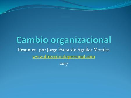 Cambio organizacional