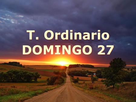 T. Ordinario DOMINGO 27.
