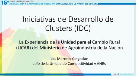 Iniciativas de Desarrollo de Clusters (IDC)