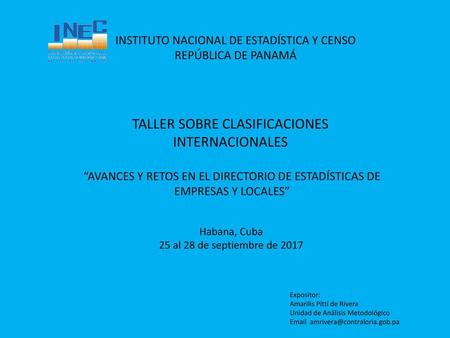 TALLER SOBRE CLASIFICACIONES INTERNACIONALES
