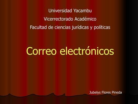 Correo electrónicos Universidad Yacambu Vicerrectorado Académico