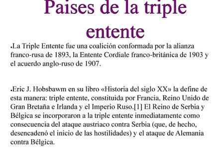 Paises de la triple entente