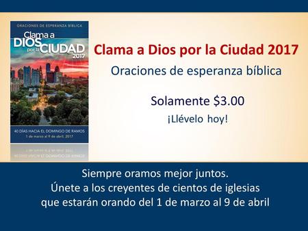 Clama a Dios por la Ciudad 2017