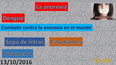 Combatir contra la anorexia en el mundo