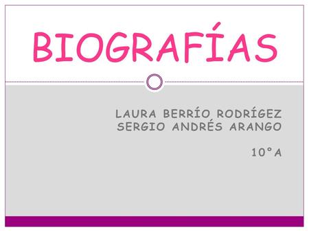 LAURA BERRÍO RODRÍGEZ SERGIO ANDRÉS ARANGO 10°A