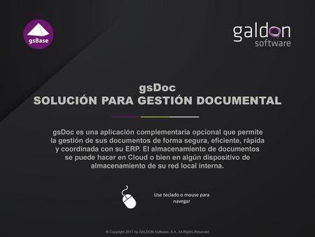 gsDoc SOLUCIÓN PARA GESTIÓN DOCUMENTAL