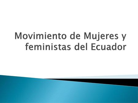Movimiento de Mujeres y feministas del Ecuador