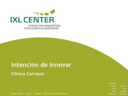 Intención de Innovar Clinica Carriazo.