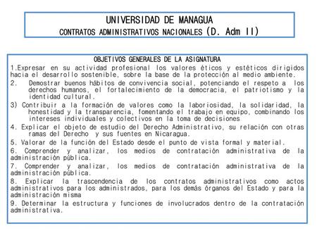 OBJETIVOS GENERALES DE LA ASIGNATURA