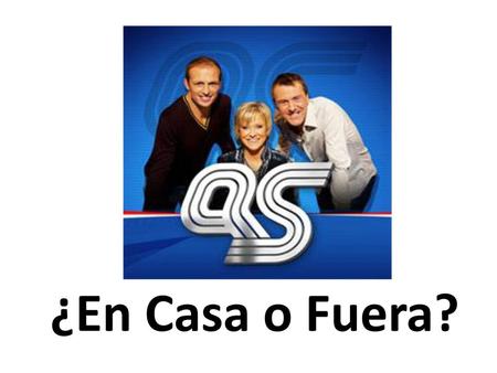 ¿En Casa o Fuera? Home or away?