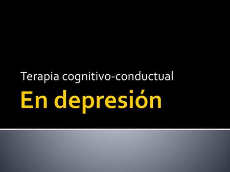 Terapia cognitivo-conductual