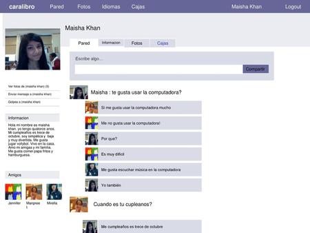 caralibro Maisha Khan Pared Fotos Idiomas Cajas Maisha Khan Logout